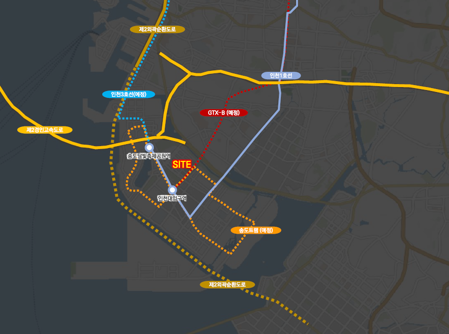 송도트램 도보권, CTX-B 개통 예정