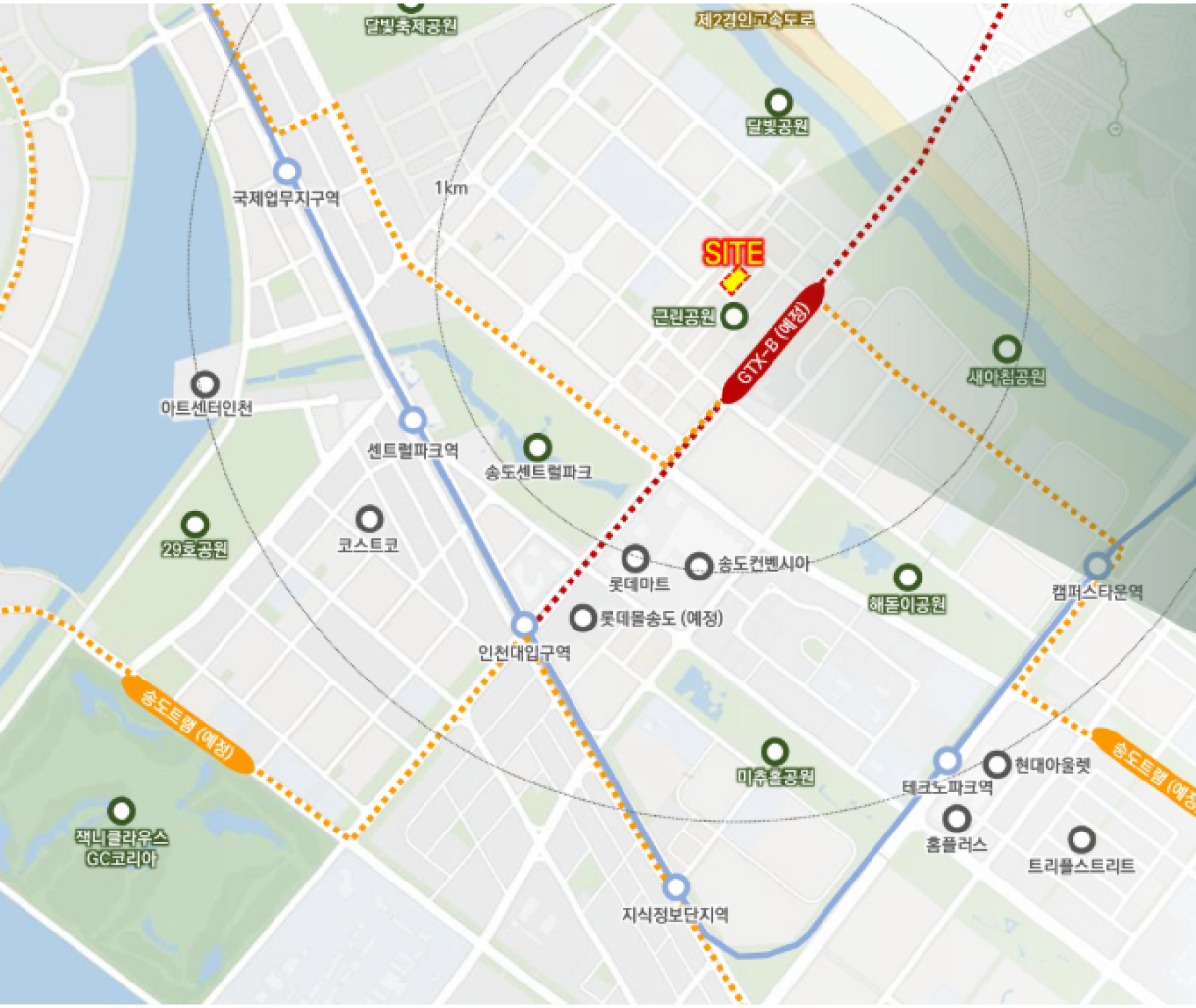 송도 월드메르디앙 위치안내 지도